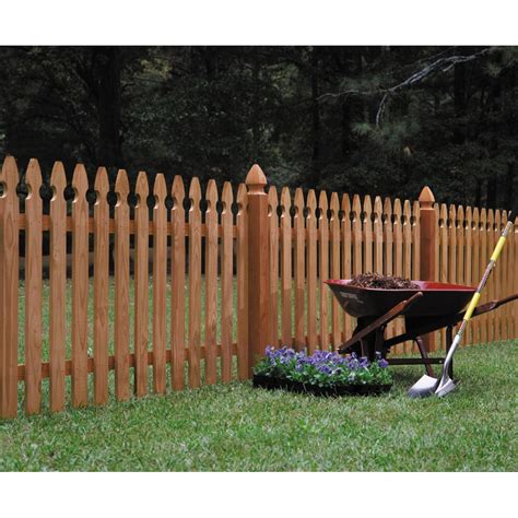 Wood Fencing 42 X 8 Premium Cedar Gothic Picket Fence Panel At