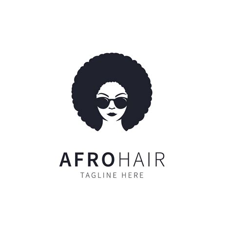 Beauty Woman Logo Illustration With Afro Hair 7492180 Vector Art At