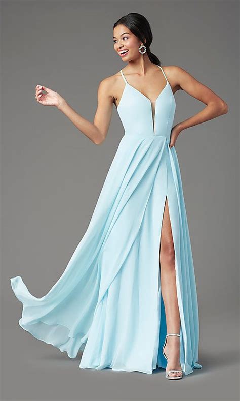 Corset Back Long Faux Wrap Prom Dress By Promgirl Sexy Formal Dresses