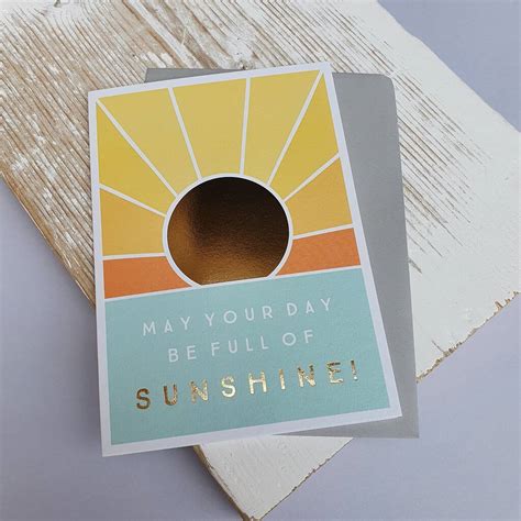 May Your Day Be Full Of Sunshine Greetings Card By Nest
