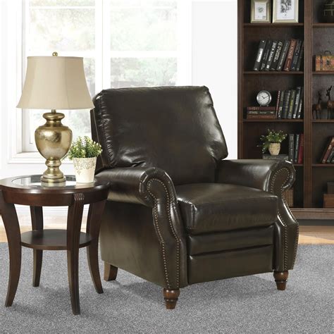 This leather armchair recliner is amazingly comfortable thanks to its high back and thickly padded cushions. Living Room Relaxing Armchair Faux Leather Nailhead ...
