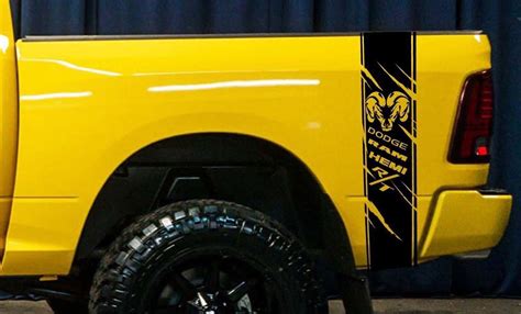 Dodge Ram 1500 RT HEMI Truck Bed Box Graphic Stripe Decal Sticker Kit