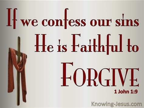 1 John 19 If We Confess Our Sins He Is Faithful To Forgive Red