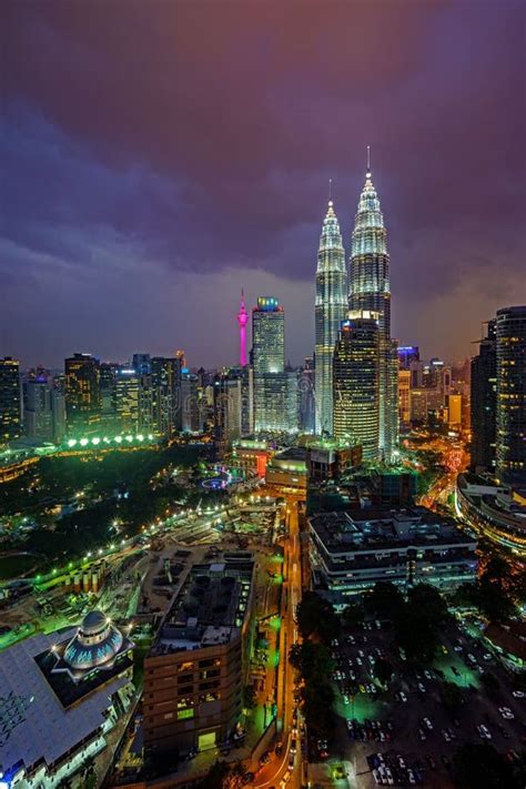Kuala Lumpur Skyline At Night Malaysia Kuala Lumpur Is Capital City
