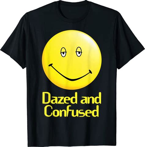 Dazed And Confused Droopy Smiley Face Simple Background T Shirt Amazon