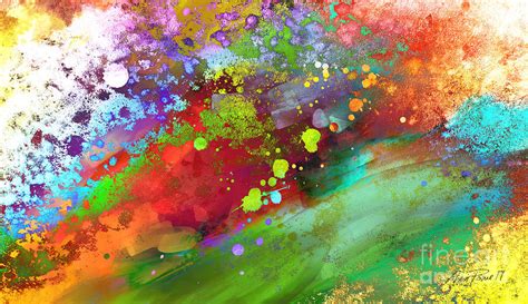 Color Explosion Abstract Art Painting By Ann Powell Pixels