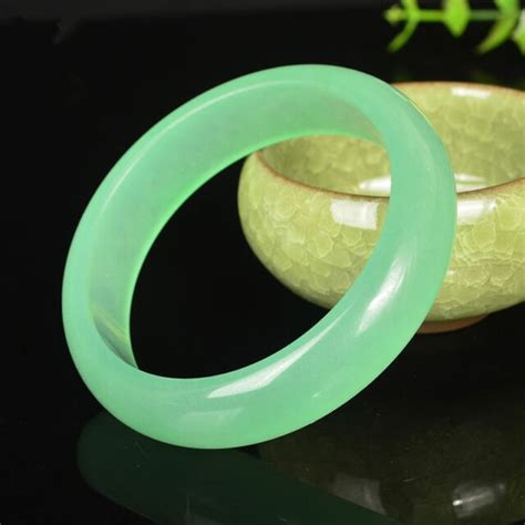 Women Green Jade Stone Bracelet Bangle Natural Real Jade Gem Jewelry
