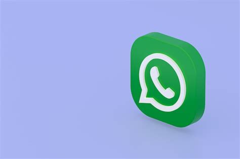 Aplicación De Whatsapp Logo Verde Icono 3d Render Sobre Fondo Negro