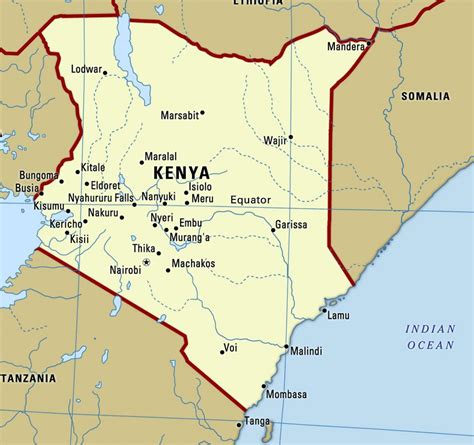 Kenian Kaupungit Kartta Kartta Kenian Kaupungit It Afrikka Ja