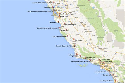 California Missions Map Where To Find Them