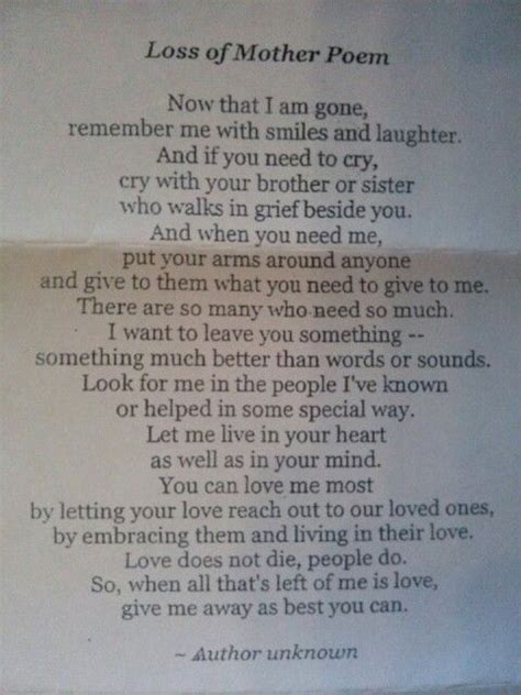 Gather their favorite recipes and personalize a great gift for mom that she'll love to use and can be passed down for generations to come. A poem someone sent me when my mom passed away.......rings ...