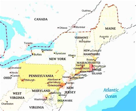 Printable Map Of Northeastern Us Printable Us Maps
