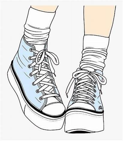 Converse Drawing Shoes Clipart Clipartkey
