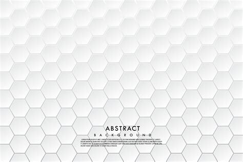 Vector Abstract White And Gray Hexagon Pattern Geometric Background