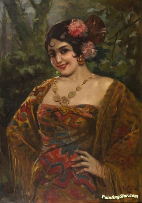 A Spanish Lady Artwork By Arnaldo De Lisio Oil Painting And Art Prints On