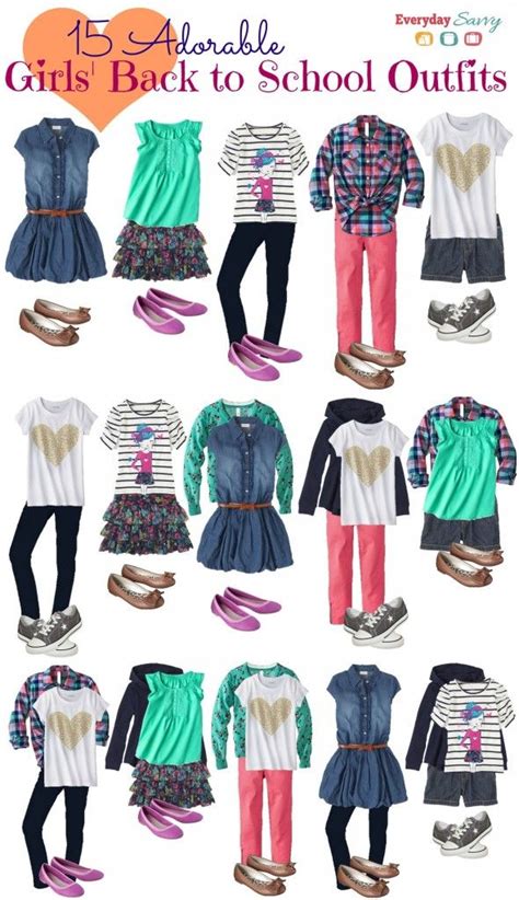Girls Back To School Capsule Wardrobe Mix And Match Outfits Kids