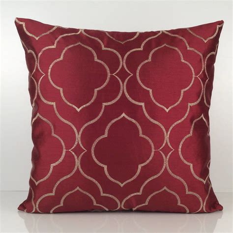 Red And Gold Pillow Throw Pillow Cover Decorative Pillow Etsy Gold