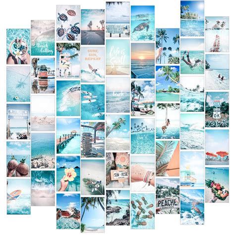 Buy Beachy Room Decor Aesthetic Beachy Collage Kit Aesthetic Pictures