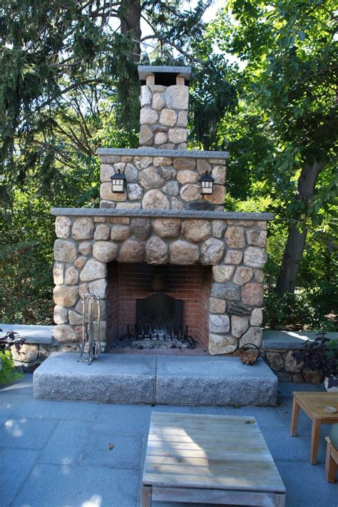 Outdoor Fireplace Built By Freddys Landscape Company Outdoor Stone