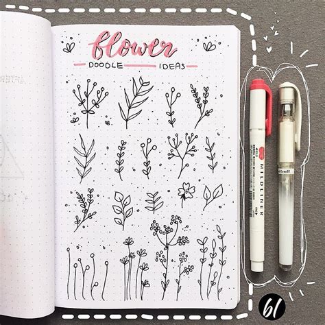 How To Doodle Plants And Flowers Bullet Journal Doodles Journal Images And Photos Finder