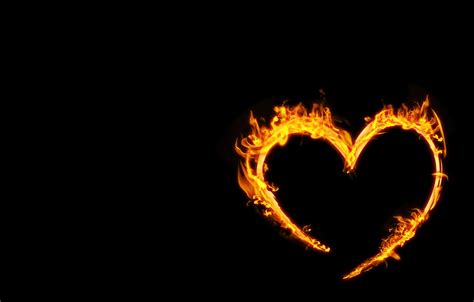 Wallpaper Background Fire Flame Heart Fire Heart