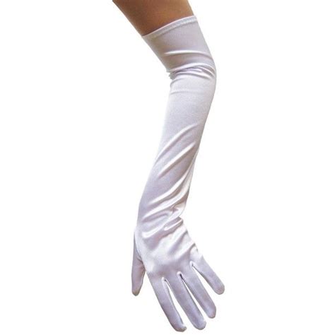 White Satin Gloves Opera Length Formal Wedding Theatrical Costume 5 50 Liked On