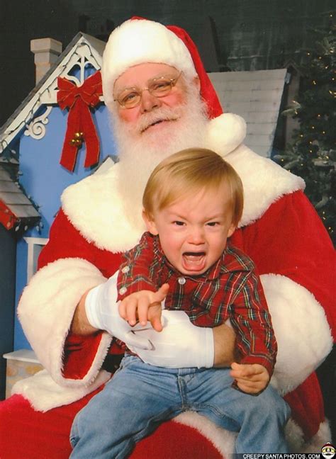 Kid Blames Mom For This Indignity Funny Weird And Scary Santa Pics