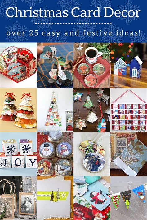 Christmas Card Decor 25 Festive Things To Make Mod Podge Rocks