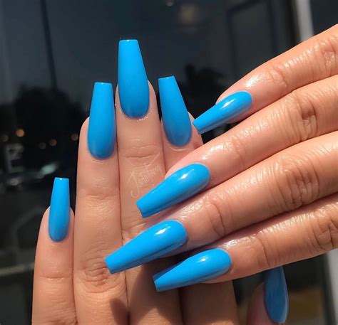 Wonderful 30 Trendy Summer Nail Colors And Designs To Wear This Season Blue Acrylic Nails