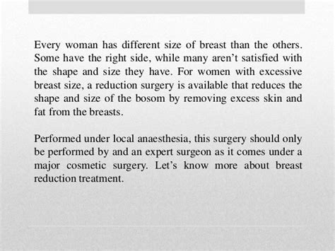 Risks And Benefits Of Breast Reduction Surgery