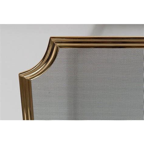 Custom Modern Fire Screen In Polished Brass With Curved Corner Detail Chairish
