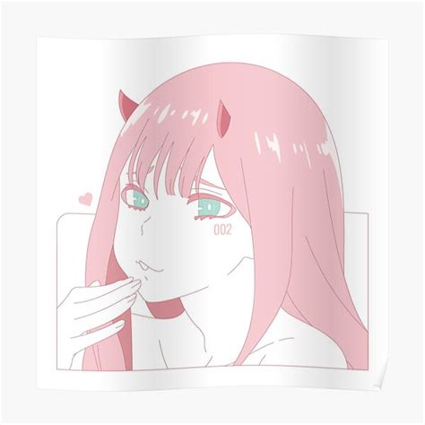 Smug Zero Two Darling In The Franxx Poster For Sale By Z3r0zz