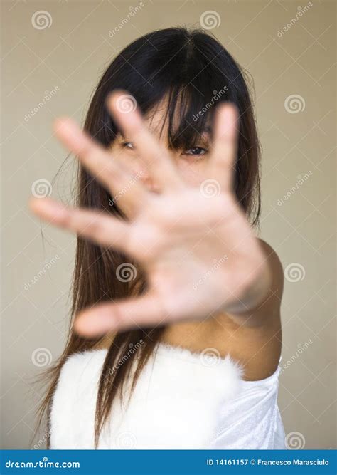 Asian Girl And Hand Stock Image Image Of Bars Lady 14161157