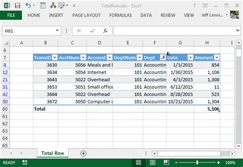 How To Add A Total Row In Excel 2016 Lewis Spokis1956