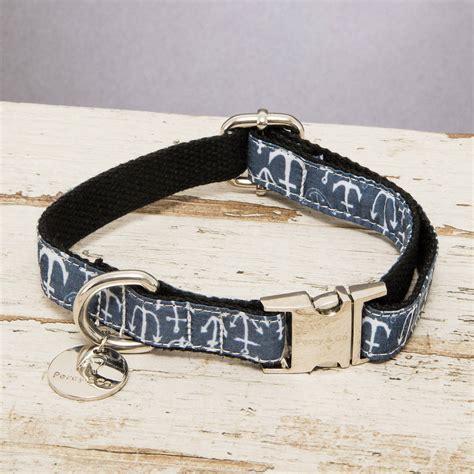 The Salcombe Nautical Dog Collar By Percy And Co