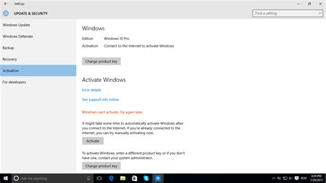 Windows 10 Pro Free Upgrade Dosent Activate Error Code Microsoft