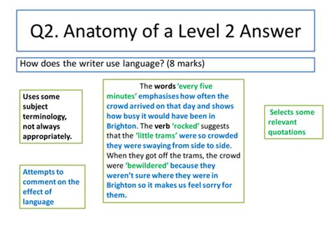 English language paper 2, question 5: NEW AQA English Language Paper 1 Marking Scheme AND sample ...