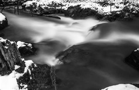 Free Images Water Nature Forest Rock Creek Snow Winter Black