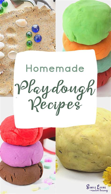 19 Homemade Playdough Recipes Simple Living Creative Learning
