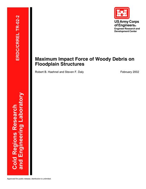 Pdf Maximum Impact Force Of Woody Debris On Floodplain Structures