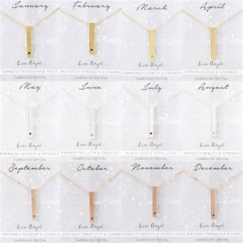 Personalised Swarovski Birthstone Bar Necklace By Lisa Angel