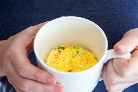 Never skip breakfast again with these easy microwave breakfast recipes. Omelette in a Mug Recipe | SimplyRecipes.com