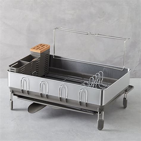 It can fit a dutch oven, fragile this rack can fit a dutch oven, fragile wine glasses, sharp knives, and eight plates, with room for more—and. simplehuman ® Dish Rack Deluxe | Crate and Barrel