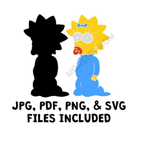 Maggie Simpson Layered Svg Maggie Svg Maggie Png Maggie Etsy