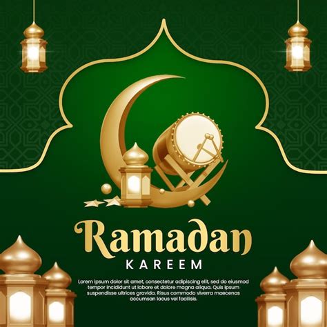 Premium Psd Ramadan Kareem For Social Media Post Promotion