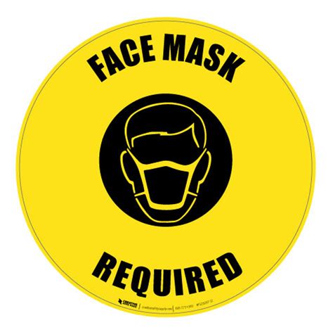 Face Mask Required - Floor Sign | Creative Safety Supply