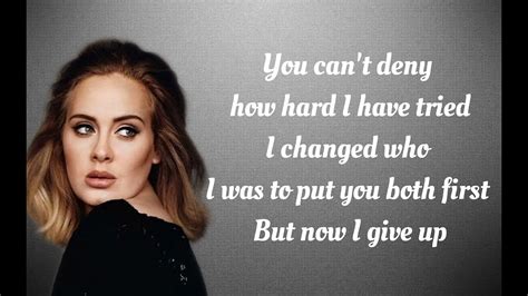 Easy On Me Adele Lyrics Youtube