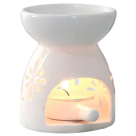 Ceramic Aroma Burner Essential Oil Lamp Hollowing Candle Holder Incense Censer Aromatherapy