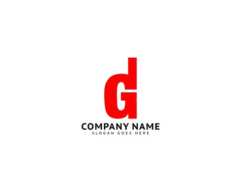 Initial Letter Dg Logo Design Template Internet Font Concept Vector