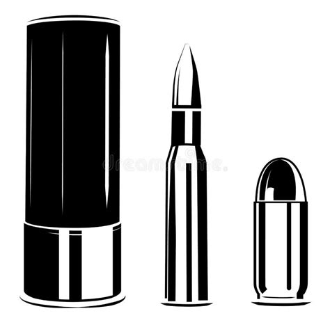 Vector Set Bullet Caliber Of Weapon Stock Vector Illustration Of Bomb
